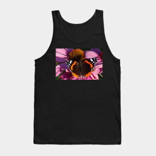 Red Admiral on Ecinachea Purpurea Tank Top